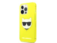 TPU Cover Karl Lagerfeld Choupette Head for Apple iPhone 13 Pro Max Fluo Yellow KLHCP13XCHTRY (EU Blister)