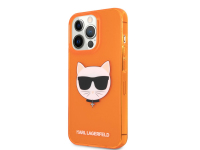 TPU Cover Karl Lagerfeld Choupette Head for Apple iPhone 13 Pro Max Fluo Orange KLHCP13XCHTRO (EU Blister)
