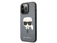 Cover Karl Lagerfeld Saffiano Karl's Head for Apple iPhone 13 Pro Silver KLHCP13LSAKHSL (EU Blister)