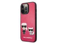 Leather Cover Karl Lagerfeld Karl & Choupette for Apple iPhone 13 Pro Max Fuchsia KLHCP13XPCUSKCP (EU Blister)
