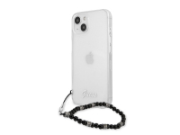 TPU Cover Guess Script and Black Pearls for Apple iPhone 13 Transparent GUHCP13MKPSBK (EU Blister)