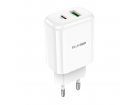 Wall Charger BLUE Power BBN4 Potential, 1 x USB + 1 x USB Type C ,QC, 20W, White (EU Blister)