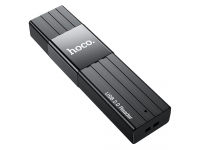 HOCO USB Card Reader HB20 Mindful, 2in1, 5 Gb/s, USB 3.0, Black (EU Blister)