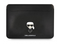 Laptop Case Karl Lagerfeld Saffiano, Ikonik Sleeve, 13/14 inch, Black KLCS14PISFBK (EU Blister)