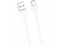 XO Design Cable, USB To Type C NB200, 1M, 2.1A White (EU Blister)