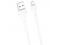 XO Design Cable, USB To MicroUSB NB200, 1M, 2.1A White (EU Blister)