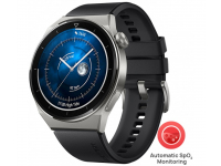 Smartwatch Huawei Watch GT3 Pro Odin-B19S, Titanium Case with Black Fluoroelastomer Strap 55028468 (EU Blister)