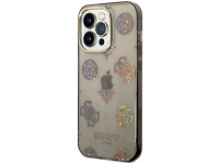 TPU Cover Guess Peony Glitter for Apple iPhone 14 Pro Black GUHCP14LHTPPTK (EU Blister)