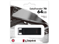 External Memory Kingston DT 70, 64Gb, USB-C, Black DT70/64GB (EU Blister)