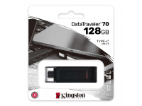 External Memory Kingston DT70, 128Gb, USB-C, Black (EU Blister)