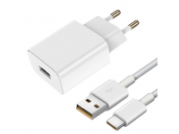 Wall Charger Vivo, 33W, 3A, 1 x USB-A, with USB-C Cable, White 5469192