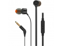 JBL T110 In-Ear Headphones, Black JBLT110BLK (EU Blister)