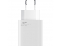 Wall Charger Xiaomi MDY-12-EH, 67W, 6.2A, 1 x USB-A, with USB-C Cable, White BHR6035EU