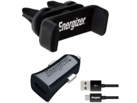 Energizer Car Set Essentials Charger with MicroUSB Cable and Vent Holder, Black CKITB1ACMC3 (EU Blister)