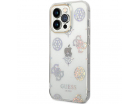 TPU Cover Guess Peony Glitter for Apple iPhone 14 Pro Max White GUHCP14XHTPPTH (EU Blister)