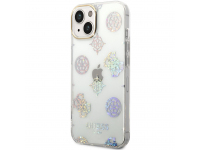 TPU Cover Guess Peony Glitter for Apple iPhone 14 White GUHCP14SHTPPTH (EU Blister)