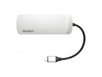 USB-C Hub Kingston Nucleum, 2 x USB-A - 2 x USB-C - HDMI - SD - microSD, White C-HUBC1-SR-EN