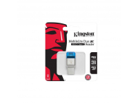 USB-A / USB-C Card Reader Kingston MobileLite DUO 3C, microSD, Silver FCR-ML3C