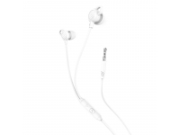 Handsfree With Microphone HOCO M89 Comfortable, 3.5mm, White (EU Blister)