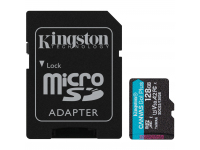 microSDXC Memory Card Kingston Canvas Go Plus with Adapter, 128Gb, Class 10 / UHS-1 U3 SDCG3/128GB