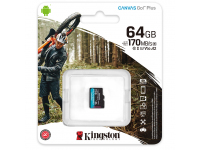 microSDXC Memory Card Kingston Canvas Go Plus, 64Gb, 10 / UHS-1 U3 SDCG3/64GBSP (EU Blister)