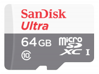 microSDXC Memory Card SanDisk Ultra Android, 64Gb, Class 10 / UHS-1 U1 SDSQUNR-064G-GN3MN