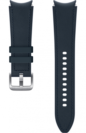 Hybrid Leather Band (20mm, M/L) for Samsung Galaxy Watch4  / Samsung Galaxy Watch4 Classic ET-SHR89LNEGEU Navy (EU Blister)