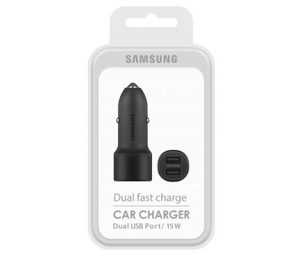 Car Charger Samsung 15W, 2x USB Black EP-L1100NBEGWW (EU Blister)