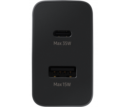 Wall Charger Samsung, 35W, 3A, 1 x USB-A - 1 x USB-C, Black EP-TA220NBEGEU