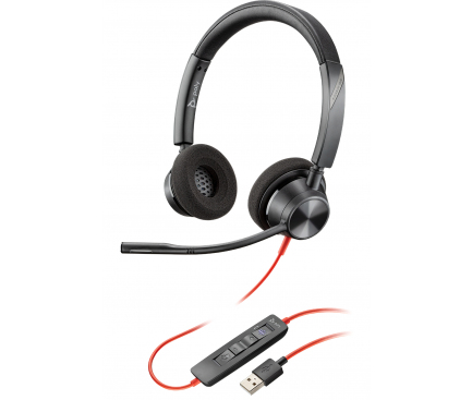 Call Center Headset Plantronics Blackwire BW3320-M, USB-A, Black 214012-01