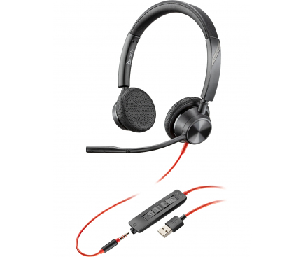 Call Center Headset Plantronics Blackwire BW3325, USB-A, Black 213938-01