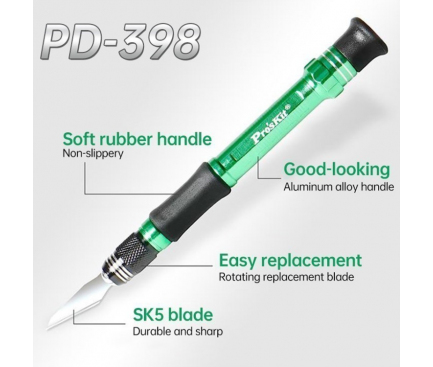 Scalpel Knife Kit Pro'sKit PD-398, 14in1