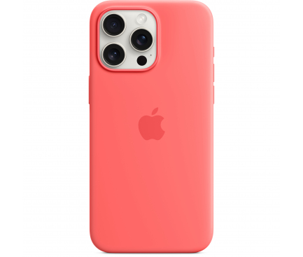 Silicone Case with MagSafe for Apple iPhone 15 Pro Max, Guava MT1V3ZM/A