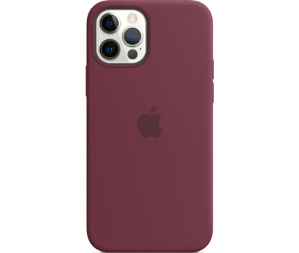 Silicone Case with MagSafe for Apple iPhone 12 Pro Max, Plum MHLA3ZM/A (Damaged Package)