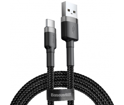 USB-A to USB-C Cable Baseus Cafule, 18W, 3A, 1m, Grey CATKLF-BG1 