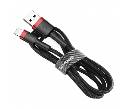 USB-A to Lightning Cable Baseus Cafule, 18W, 2.4A, 1m, Black CALKLF-B19