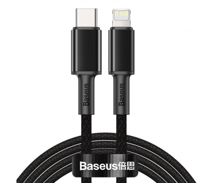 USB-C to Lightning Cable Baseus High Density Braided, 20W, 2.4A, 2m, Black CATLGD-A01 