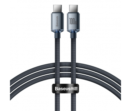 USB-C to USB-C Cable Baseus Crystal Shine Series, 100W, 5A, 1.2m, Black CAJY000601 