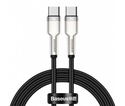 USB-C to USB-C Cable Baseus Cafule Metal Series, 100W, 5A, 1m, Black CATJK-C01 