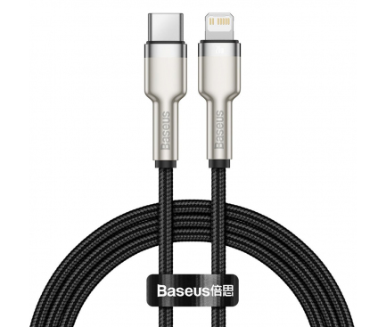 USB-C to Lightning Cable Baseus Cafule Metal Series, 20W, 2.4A, 1m, Black CATLJK-A01 