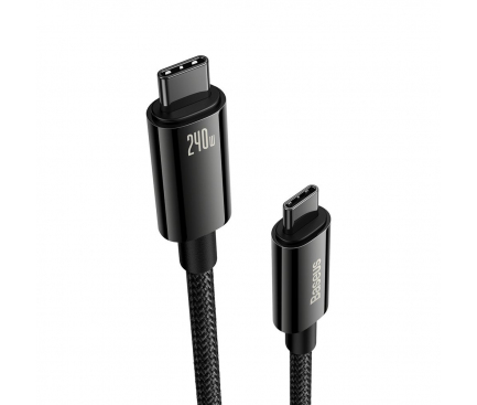 USB-C to USB-C Cable Baseus Tungsten Gold, 240W, 1m, Black CAWJ040001 