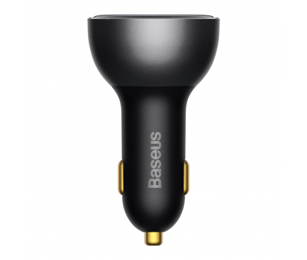Car Charger Baseus, 140W, 5A, 1 x USB-A - 1 x USB-C, with USB-C Cable, Black CGZX070001 