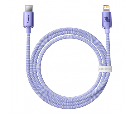 USB-C to Lightning Cable Baseus Crystal Shine Series, 20W, 2.4A, 1.2m, Purple CAJY000205 