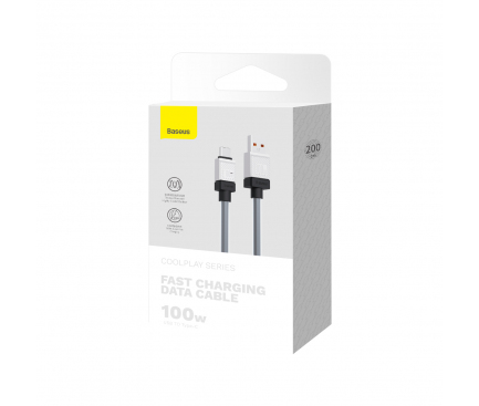 USB-A to USB-C Cable Baseus CoolPlay, 100W, 5A, 2m, Black CAKW000701 