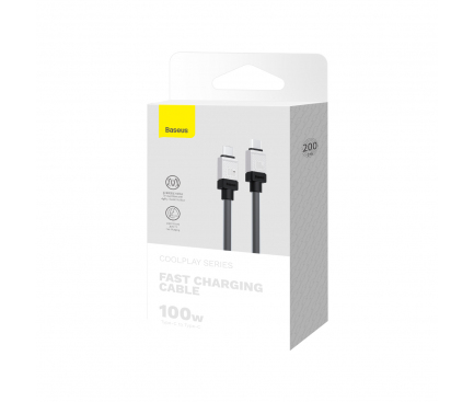 USB-C to USB-C Cable Baseus CoolPlay, 100W, 5A, 2m, Black CAKW000301 