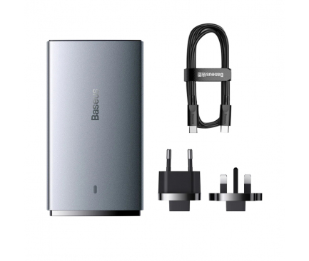 Wall Charger Baseus GaN5 Pro Ultra Slim, 65W, 3.25A, 1 x USB-C, Grey CCGP150113 