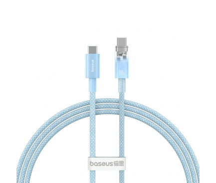 USB-A to USB-C Cable Baseus Explorer, 100W, 5A, 1m, Blue CATS010403 