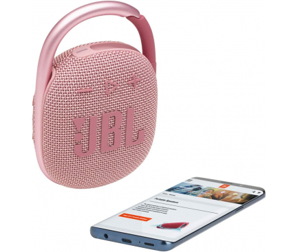 Bluetooth Speaker JBL Clip 4, 5W, Pro Sound, Waterproof, Pink JBLCLIP4PINK 