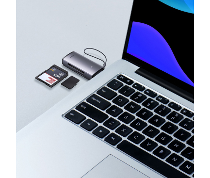 USB 3.0 Card Reader Baseus BS-OH069, SD - microSD, Grey WKQX060013 