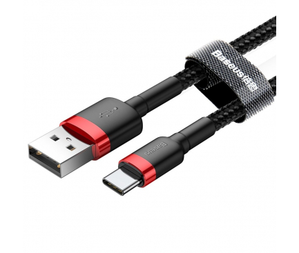 USB-A to USB-C Cable Baseus Cafule, 18W, 2A, 2m, Black CATKLF-C91 